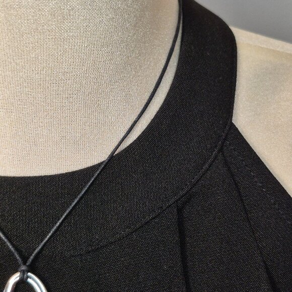 Vintage Butler Silver Pendant Necklace on Black Cord - Picture 4 of 8